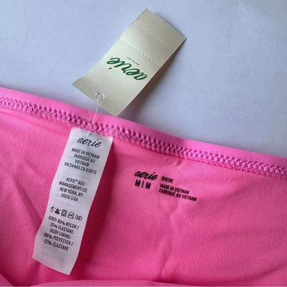 NEW Aerie Full Coverage Pink Bikini Bottom Size Medium - Picture 4 of 7